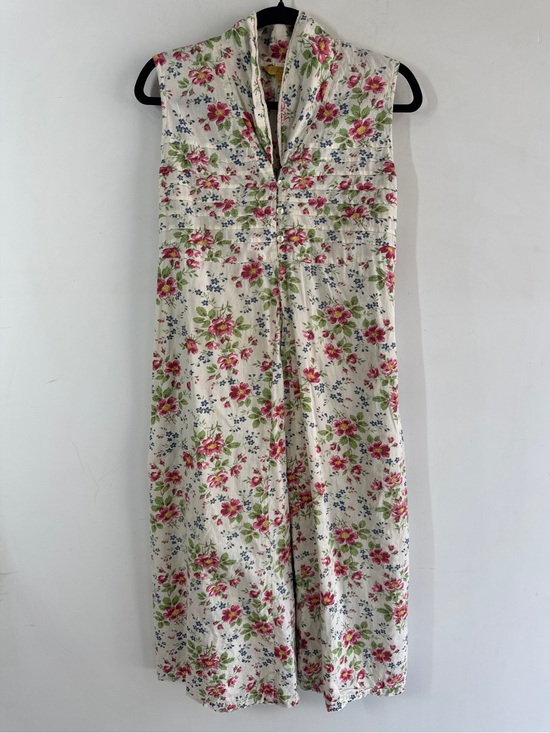 April Cornell Other - VTG April Cornell Floral Cotton Midi Dress Ivory Medium Cottagecore Prairie Boho